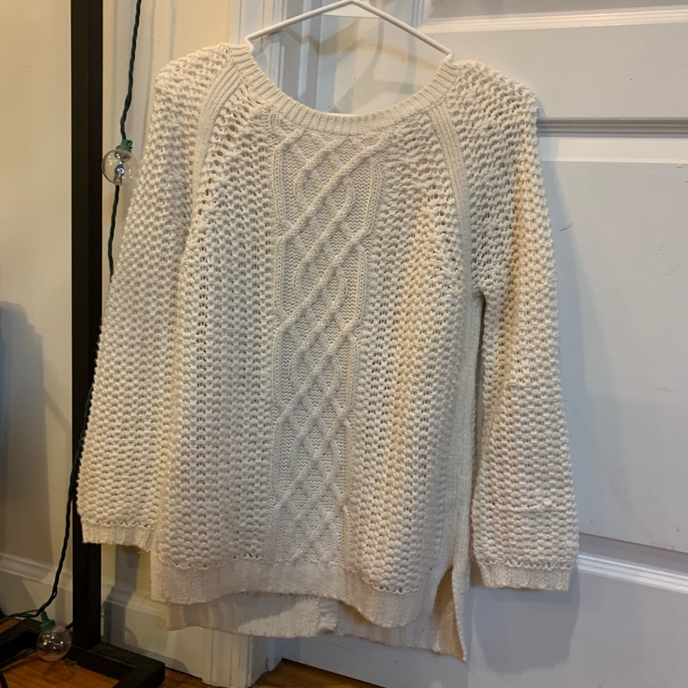 Zara White Knit Sweater